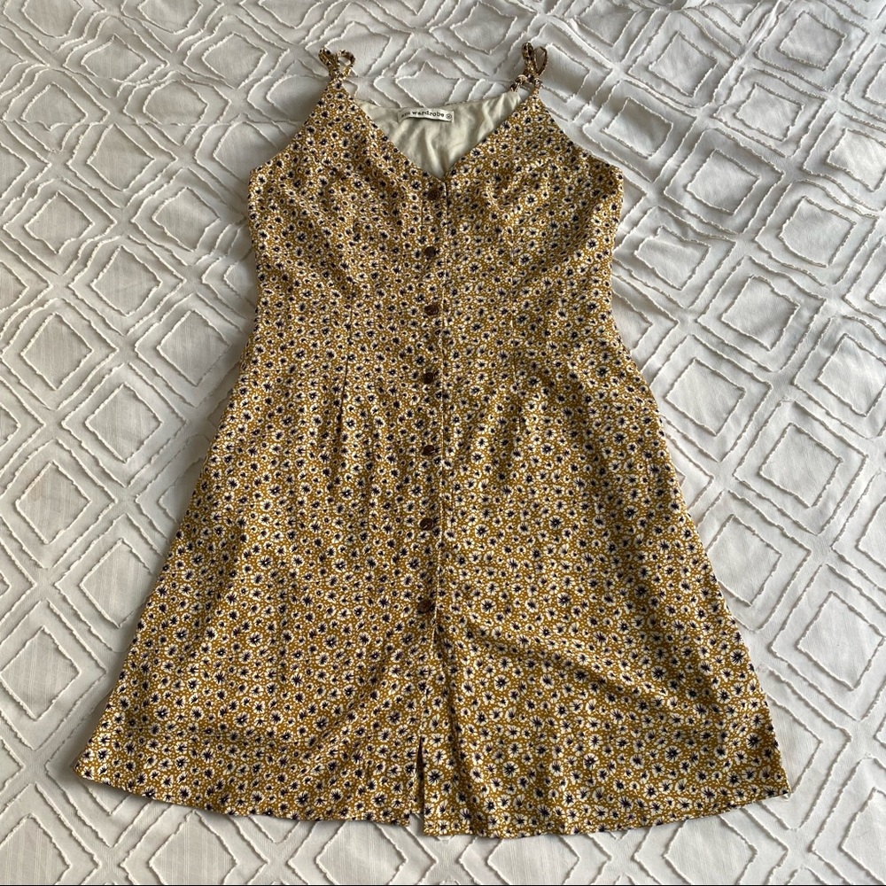 SM Wardrobe Yellow Floral Sundress - M